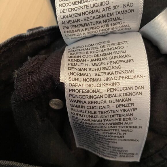 Levis 724 High Rise Straight Jeans Size 25 Black flattering stretch Denim Womens - Picture 8 of 11